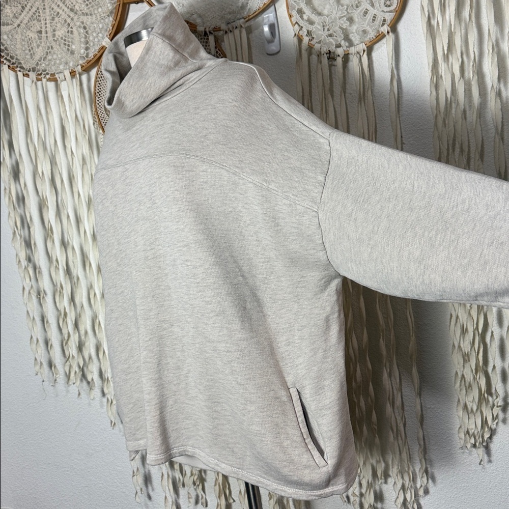 Poetry Oatmeal Color Funnel Neck Pullover Casual Sweatshirt Size Us18 — image 2 of 8